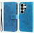 Samsung Galaxy S26 Ultra 5G Seven-petal Flowers Embossing Leather Phone Case - Blue