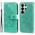 Samsung Galaxy S26 Ultra 5G Seven-petal Flowers Embossing Leather Phone Case - Green