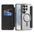 Samsung Galaxy S26 Ultra 5G Shield MagSafe RFID Anti-theft Rhombus Leather Phone Case - Black