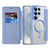 Samsung Galaxy S26 Ultra 5G Shield MagSafe RFID Anti-theft Rhombus Leather Phone Case - Blue