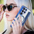Samsung Galaxy S26 Ultra 5G Shield MagSafe RFID Anti-theft Rhombus Leather Phone Case - Dark Blue