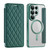Samsung Galaxy S26 Ultra 5G Shield MagSafe RFID Anti-theft Rhombus Leather Phone Case - Green