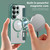 Samsung Galaxy S26 Ultra 5G Shield MagSafe RFID Anti-theft Rhombus Leather Phone Case - Green