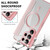 Samsung Galaxy S26 Ultra 5G Shield MagSafe RFID Anti-theft Rhombus Leather Phone Case - Pink