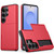 Samsung Galaxy S26 Ultra 5G Shockproof Armor Phone Case with Card Slot - Red