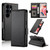 Samsung Galaxy S26 Ultra 5G Side Buckle Magnetic Frosted Leather Phone Case - Black