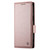 Samsung Galaxy S26 Ultra 5G Side Buckle Magnetic Frosted Leather Phone Case - Rose Gold
