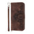 Samsung Galaxy S26 Ultra 5G Skin Feel Flowers Embossed Wallet Leather Phone Case - Brown