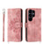 Samsung Galaxy S26 Ultra 5G Skin Feel Flowers Embossed Wallet Leather Phone Case - Pink