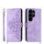 Samsung Galaxy S26 Ultra 5G Skin Feel Flowers Embossed Wallet Leather Phone Case - Purple