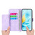 Samsung Galaxy S26 Ultra 5G Skin Feel Flowers Embossed Wallet Leather Phone Case - Purple