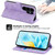 Samsung Galaxy S26 Ultra 5G Skin Feel Flowers Embossed Wallet Leather Phone Case - Purple