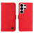 Samsung Galaxy S26 Ultra 5G Skin Feel Life Tree Metal Button Leather Phone Case - Red