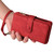 Samsung Galaxy S26 Ultra 5G Skin Feel Multi Card Slots Zipper Wallet Leather Phone Case - Red