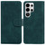 Samsung Galaxy S26 Ultra 5G Skin Feel Pure Color Flip Leather Phone Case - Green