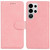 Samsung Galaxy S26 Ultra 5G Skin Feel Pure Color Flip Leather Phone Case - Pink