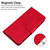 Samsung Galaxy S26 Ultra 5G Skin Feel Pure Color Flip Leather Phone Case - Red