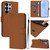 Samsung Galaxy S26 Ultra 5G Skin Feel Solid Color Leather Phone Case with Lanyard - Brown