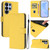 Samsung Galaxy S26 Ultra 5G Skin Feel Solid Color Leather Phone Case with Lanyard - Lemon Yellow