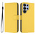 Samsung Galaxy S26 Ultra 5G Skin Feel Solid Color Leather Phone Case with Lanyard - Lemon Yellow