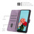 Samsung Galaxy S26 Ultra 5G Skin Feel Stripe Pattern Leather Phone Case with Lanyard - Purple
