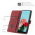 Samsung Galaxy S26 Ultra 5G Skin Feel Stripe Pattern Leather Phone Case with Lanyard - Red