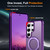 Samsung Galaxy S26 Ultra 5G Skin-Feel Rotary Damping Bracket MagSafe Phone Case - Purple
