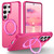 Samsung Galaxy S26 Ultra 5G Skin-Feel Rotary Damping Bracket MagSafe Phone Case - Rose Red