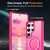 Samsung Galaxy S26 Ultra 5G Skin-Feel Rotary Damping Bracket MagSafe Phone Case - Rose Red