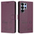 Samsung Galaxy S26 Ultra 5G Smile Embossing RFID Leather Phone Case - Violet