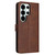 Samsung Galaxy S26 Ultra 5G Solid Calf Texture Flip Leather Phone Case - Brown