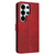Samsung Galaxy S26 Ultra 5G Solid Calf Texture Flip Leather Phone Case - Red