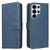 Samsung Galaxy S26 Ultra 5G Solid Color Calfskin Texture RFID Vegan Leather Phone Case - Blue