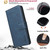 Samsung Galaxy S26 Ultra 5G Solid Color Calfskin Texture RFID Vegan Leather Phone Case - Blue