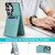 Samsung Galaxy S26 Ultra 5G Solid Color Card Slots Bracket PU Phone Case - Mint Green