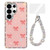 Samsung Galaxy S26 Ultra 5G Sparkling IMD Colorful Bow Phone Case with Bracelet - Glitter Light Pink