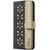 Samsung Galaxy S26 Ultra 5G Splicing Color Hollow Flower Pattern RFID Leather Phone Case - Black