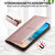 Samsung Galaxy S26 Ultra 5G Stitched Line Magnetic RFID Vegan Leather Phone Case - Pink