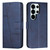 Samsung Galaxy S26 Ultra 5G Stitching Calf Texture Buckle Leather Phone Case - Blue