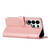 Samsung Galaxy S26 Ultra 5G Stitching Calf Texture Buckle Leather Phone Case - Rose Gold