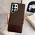 Samsung Galaxy S26 Ultra 5G Stitching Cloth MagSafe Magnetic PC Hybrid PU Phone Case - Dark Brown