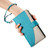 Samsung Galaxy S26 Ultra 5G Stitching Multi-card Zipper Wallet Leather Phone Case with Short Strap - Blue