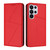 Samsung Galaxy S26 Ultra 5G Strong Magnetic Frosted Flip Leather Phone Case - Red