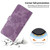 Samsung Galaxy S26 Ultra 5G Sunflower Embossed Vegan Leather Phone Case with Small Black Rope - Purple