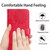 Samsung Galaxy S26 Ultra 5G Sunflower Embossed Vegan Leather Phone Case with Small Black Rope - Red