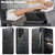 Samsung Galaxy S26 Ultra 5G Suteni Calf Texture Horizontal Flip Leather Phone Case - Black