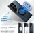 Samsung Galaxy S26 Ultra 5G Suteni G3 Oil Wax 360 Rotation Holder MagSafe Back Phone Case - Blue