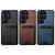 Samsung Galaxy S26 Ultra 5G Suteni H02 Litchi Leather Card Wallet Stand Back Phone Case - Black