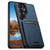 Samsung Galaxy S26 Ultra 5G Suteni H02 Litchi Leather Card Wallet Stand Back Phone Case - Blue