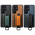 Samsung Galaxy S26 Ultra 5G Suteni H13 Card Wallet Wrist Strap Holder PU Phone Case - Black
